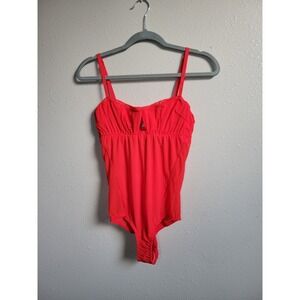 Free People We are HAH Blood Orange Under the Wire Bodysuit XS - New